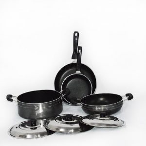 4 Piece Heavy Gauge Non Stick Cookware Set Medium