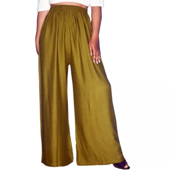 Pickle Green Cotton Free Size Palazzo