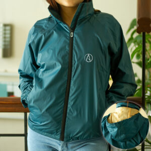 Petro Blue Double Layer Lightweight Windcheater for Ladies