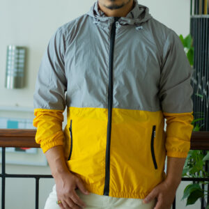 AP Wear Ultralight Duel Ton Cool Summer Jacket for Men-Grey & Yellow