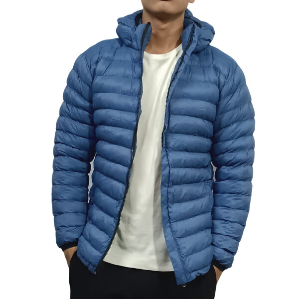 Ultra Light Warm Silicon Jacket for Men-Steel Blue - Image 2