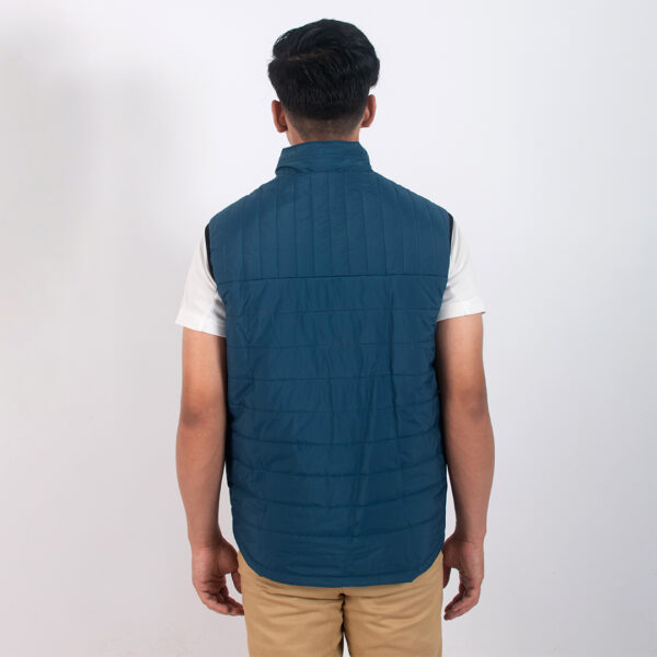 Ap Wear Light Weighted Men Sleeveless Padded Jacket- Turquoise Blue - Image 3