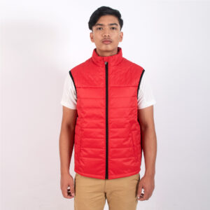 Ap Wear Light Weighted Men Sleeveless Padded Jacket- Red