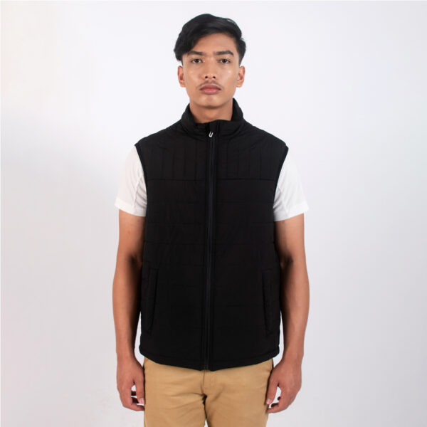 Ap Wear Light Weighted Men Sleeveless Padded Jacket- Black