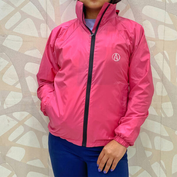 Blush Pink Double Layer Lightweight Windcheater for Ladies