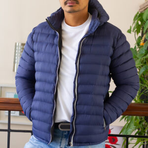 Ultra Light Warm Silicon Jacket for Men-Navy Blue