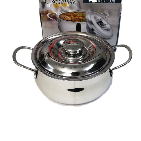 Stainless Steel Premium Royal Handle Casserole Hot Pot - 3000 ML - Image 2