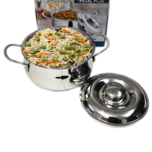 Stainless Steel Premium Royal Handle Casserole Hot Pot – 3000 ML