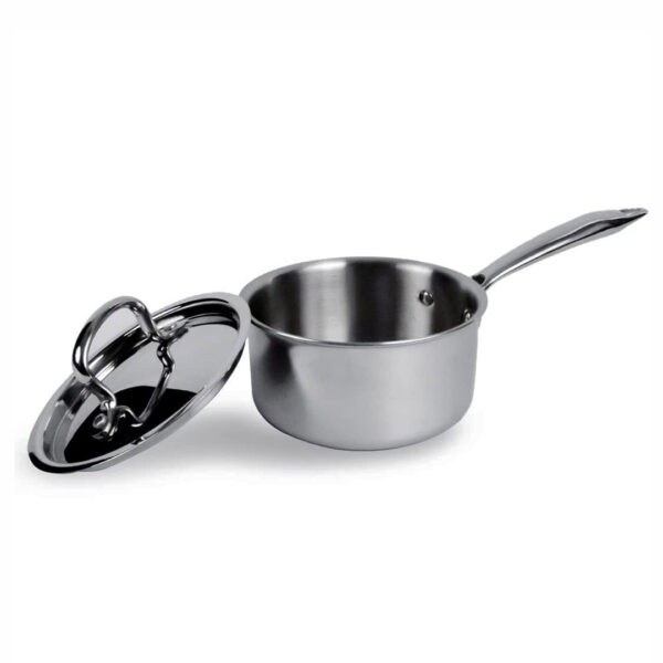 Stainless Steel Heavy Gauge Triply Stainless Steel Saucepan With Lid -20 cm