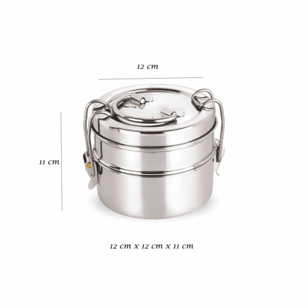 Stainless steel Clipper  Tiffin Box 2 -Tier 1200 Ml Approx. - Image 3