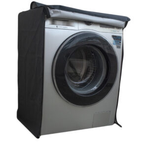 Front Door Grey Waterproof/Dustproof and Sunproof Washing Machine Cover (8 to 10 Kg)