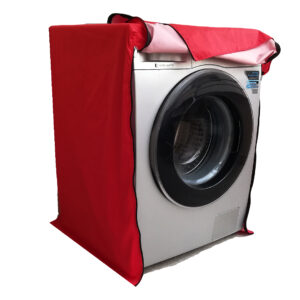 Front Door Red Waterproof, Dustproof and Sunproof Front Load Washing Machine Cover for 8 Kg to 10 Kg