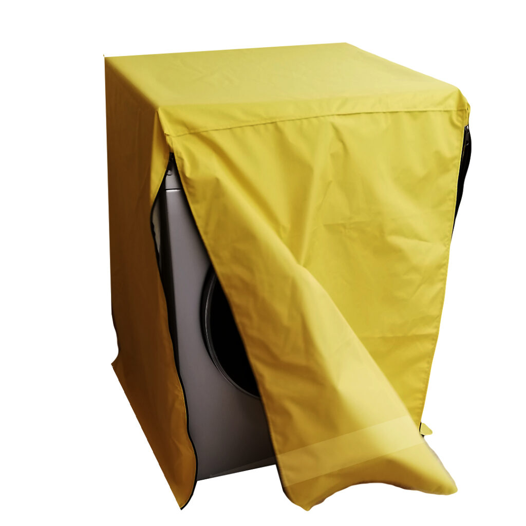Front Door Yellow Waterproof, Dustproof and Sunproof   Front Load Washing Machine Cover for 8 Kg to 10 Kg