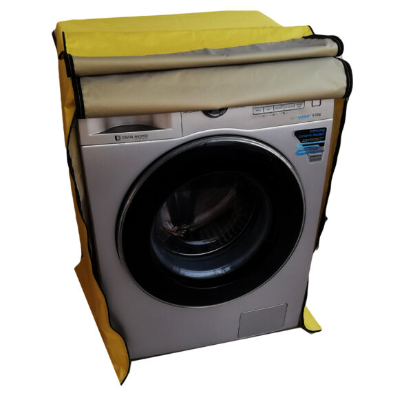 Front Door Yellow Waterproof, Dustproof and Sunproof   Front Load Washing Machine Cover for 8 Kg to 10 Kg - Image 2
